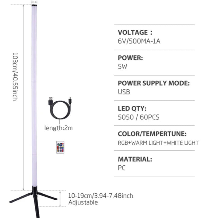 RGB LED Corner Lamp: Smart App & Remote Control